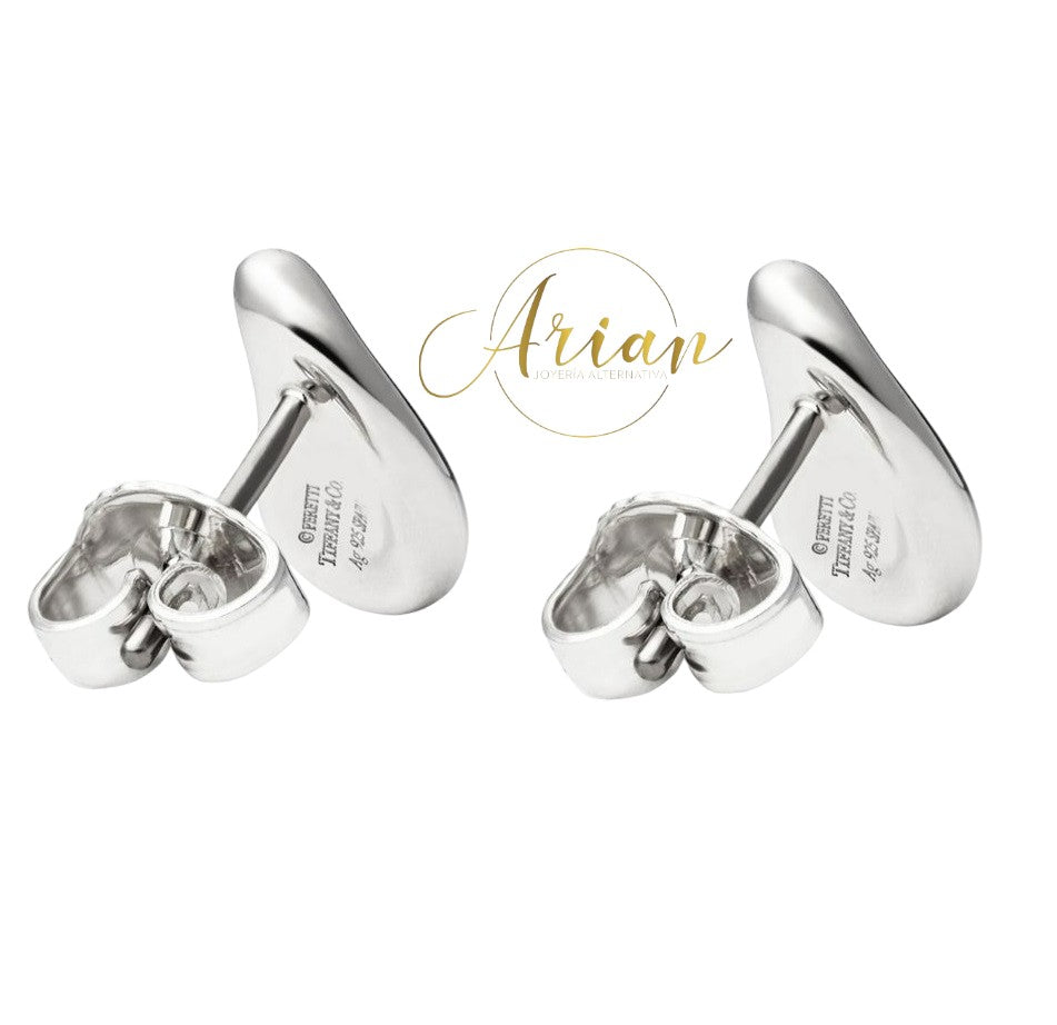 Aretes Tiffany Gotas de Plata 925