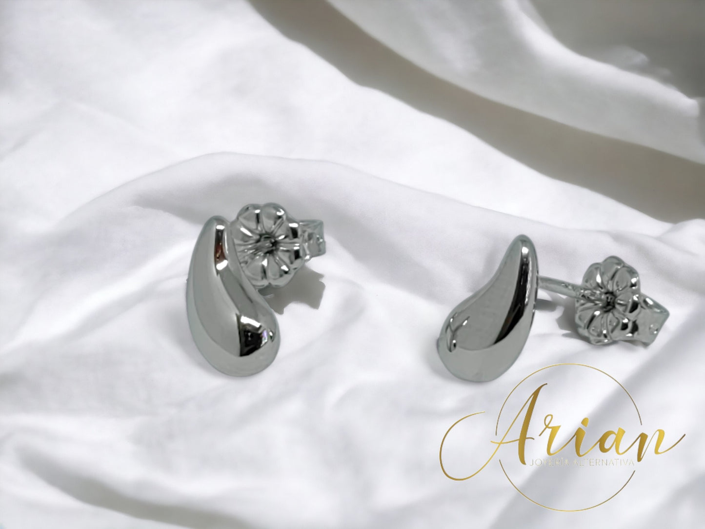 Aretes Tiffany Gotas de Plata 925