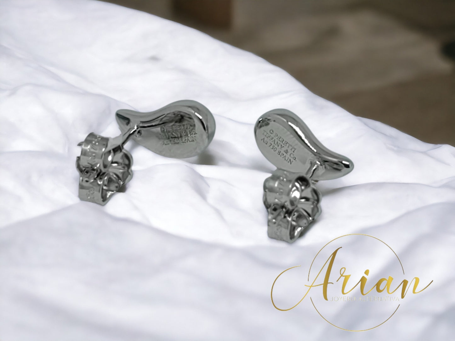 Aretes Tiffany Gotas de Plata 925