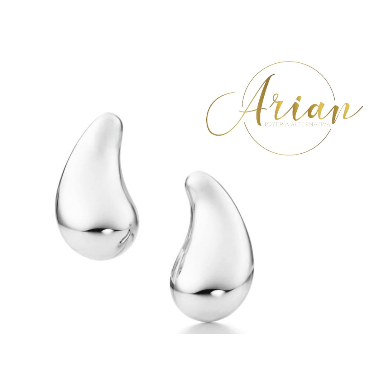 Aretes Tiffany Gotas de Plata 925