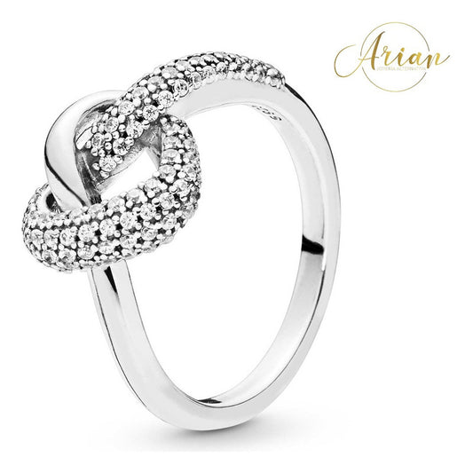 Anillo Corazón Anudado Plata 925