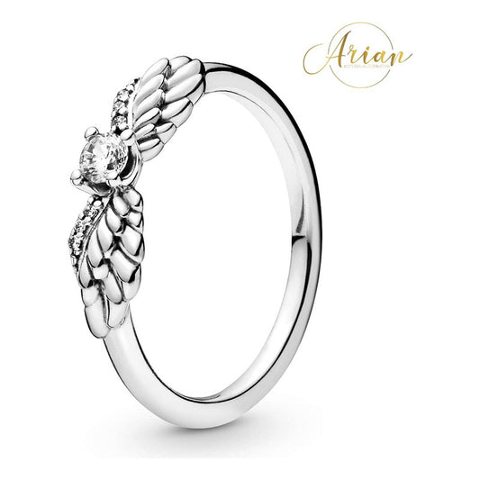 Anillo Alas De Ángel Plata 925